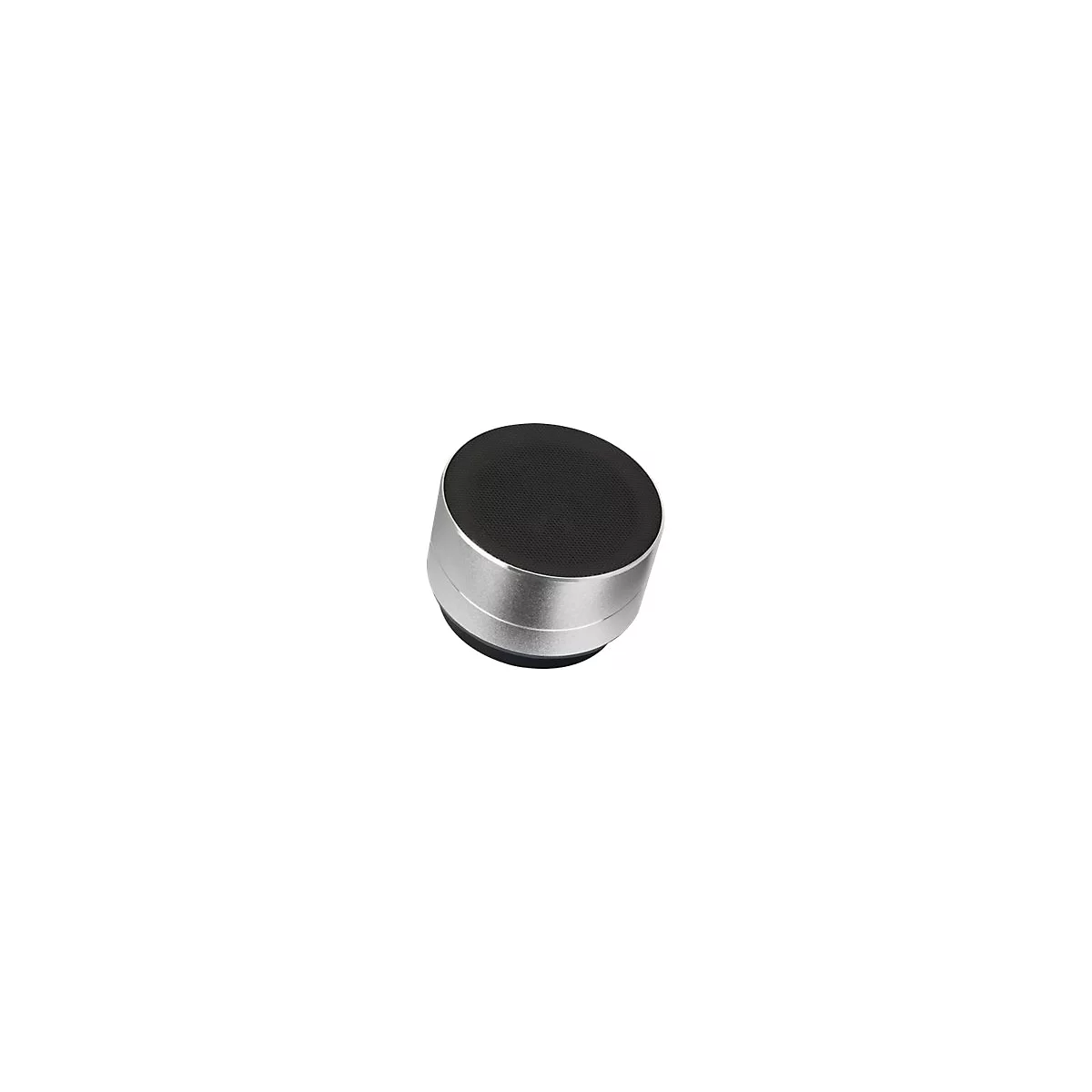Manhattan Metallic Bluetooth Speaker (Clearance Pricing), Splashproof, Range 10m, microSD card reader, Aux 3.5mm connector, USB-A charging cable included (5V charging), Silver, Three Years Warranty - Lautsprecher - tragbar - kabellos