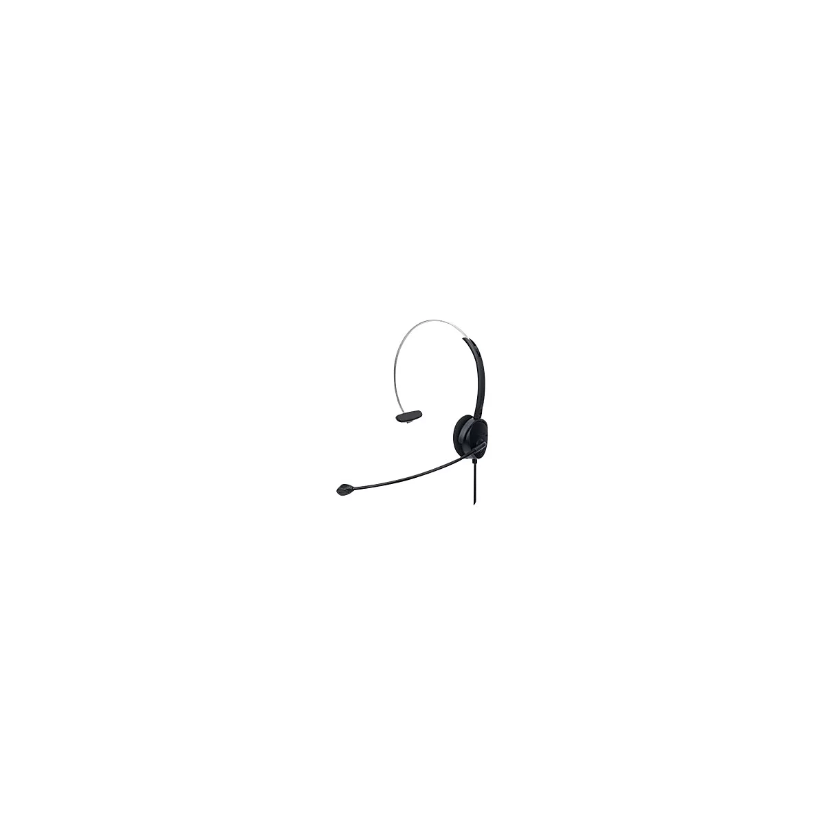 Manhattan Mono On-Ear Headset (USB), Microphone Boom (padded), Retail Box Packaging, Adjustable Headband, In-Line Volume Control, Ear Cushion, USB-A for both sound and mic use, cable 1.5m, Three Year Warranty - Headset
