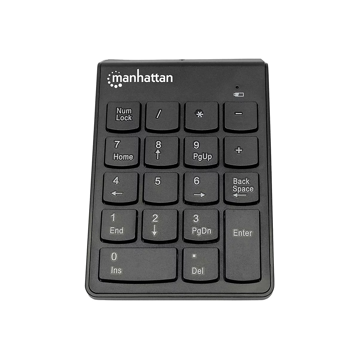 Manhattan Numeric Keypad, Wireless (2.4GHz), USB-A Micro Receiver, 18 Full Size Keys, Black, Membrane Key Switches, Auto Power Management, Range 10m, AAA Battery (included), Windows and Mac, Three Year Warranty, Blister - Tastenfeld - kabellos - 2...