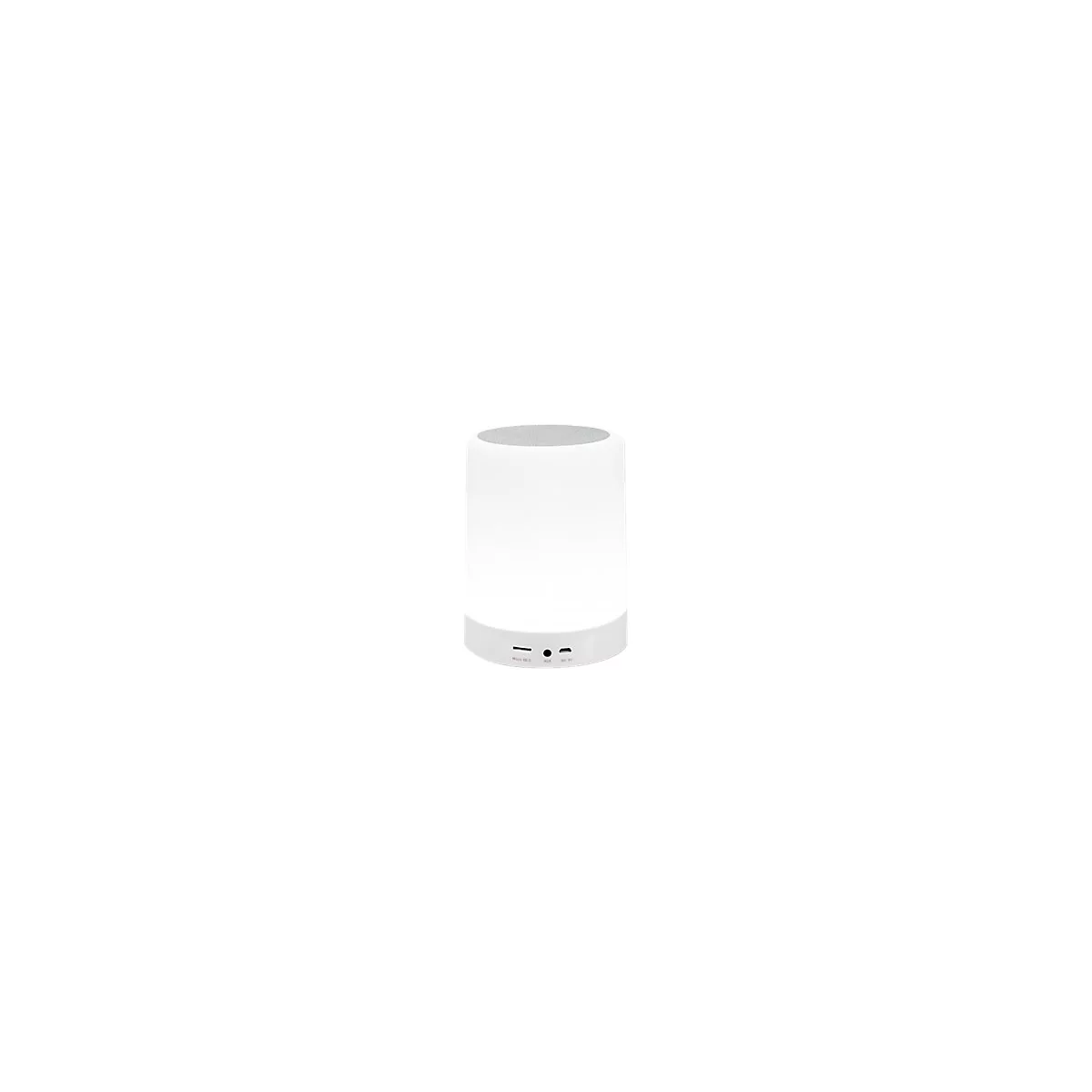 Manhattan Sound Science Bluetooth Speaker (Clearance Pricing), 5 hour Playback time, Range 10m, microSD card reader (32GB), Aux 3.5mm connector, Output 3W, USB-A charging cable included, 1200mAH battery, Bluetooth v5, Built-in hanger, White, 3 Yea...