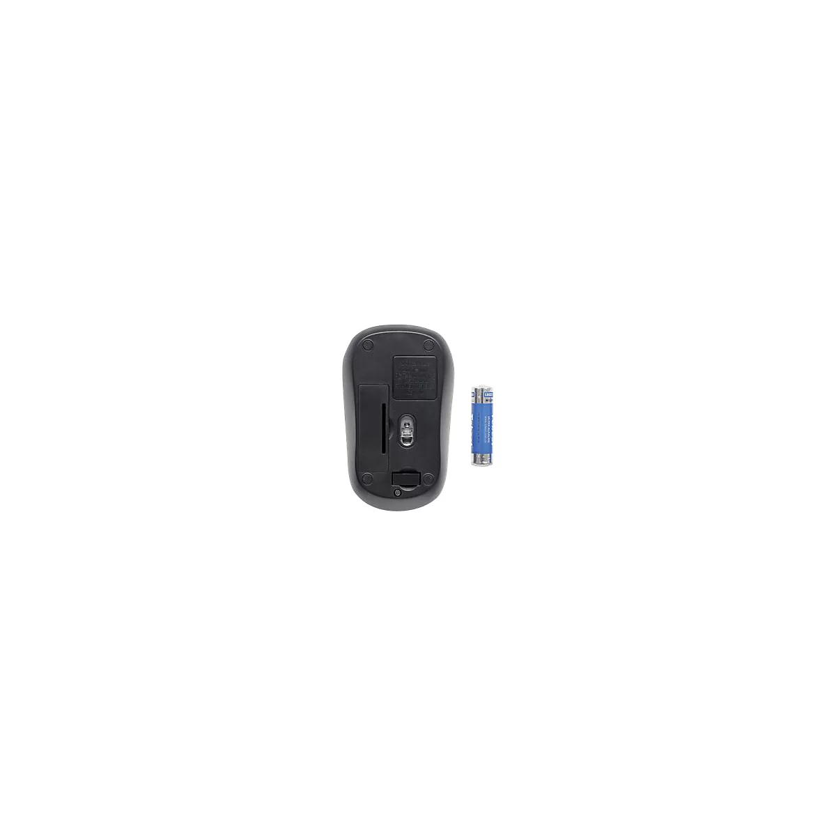 Manhattan Success Wireless Mouse, Black/Green, 1000dpi, 2.4Ghz (up to 10m), USB, Optical, Three Button with Scroll Wheel, USB micro receiver, AA battery (included), Low friction base, Three Year Warranty, Blister - Maus - RF - Schwarz/Grün