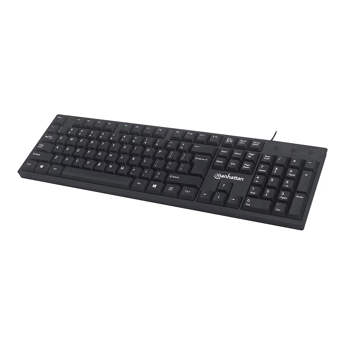 Manhattan - Tastatur - USB - Schwarz - retail