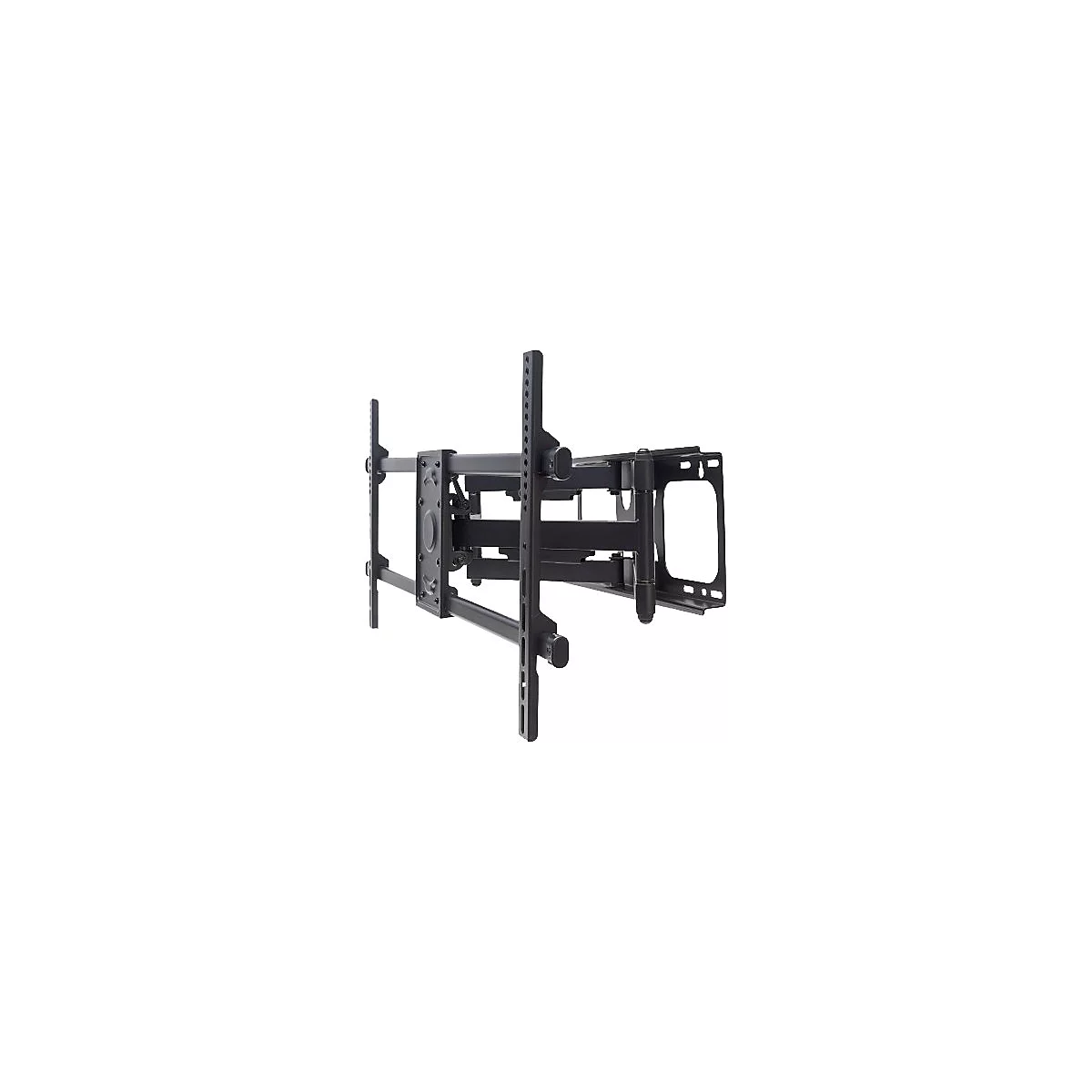 Manhattan TV & Monitor Mount, Wall, Full Motion, 1 screen, Screen Sizes: 37-75', Black, VESA 200x200 to 800x400mm, Max 75kg, LFD, Tilt & Swivel with 3 Pivots, Lifetime Warranty - Klammer - für gekrümmter LCD-Fernseher - stabiler Stahl - Schwarz - ...