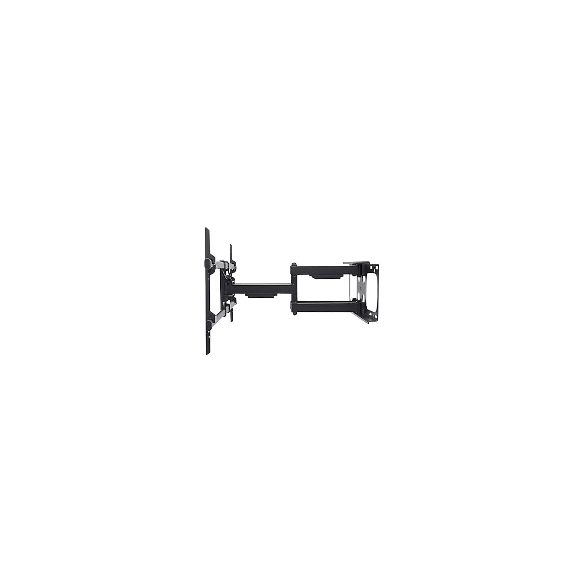 Manhattan TV & Monitor Mount, Wall, Full Motion, 1 screen, Screen Sizes: 37-75', Black, VESA 200x200 to 800x400mm, Max 75kg, LFD, Tilt & Swivel with 3 Pivots, Lifetime Warranty - Klammer - für gekrümmter LCD-Fernseher - stabiler Stahl - Schwarz - ...