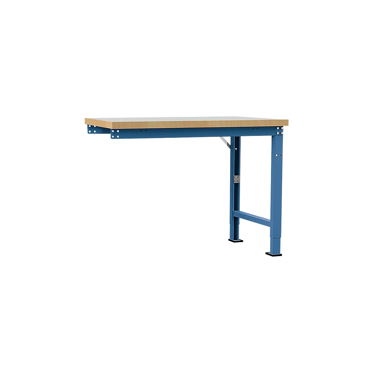 Manuflex aanbouw-werkbank Profi speciaal, tafelblad kunststof, 1250 x 700 mm, briljantblauw
