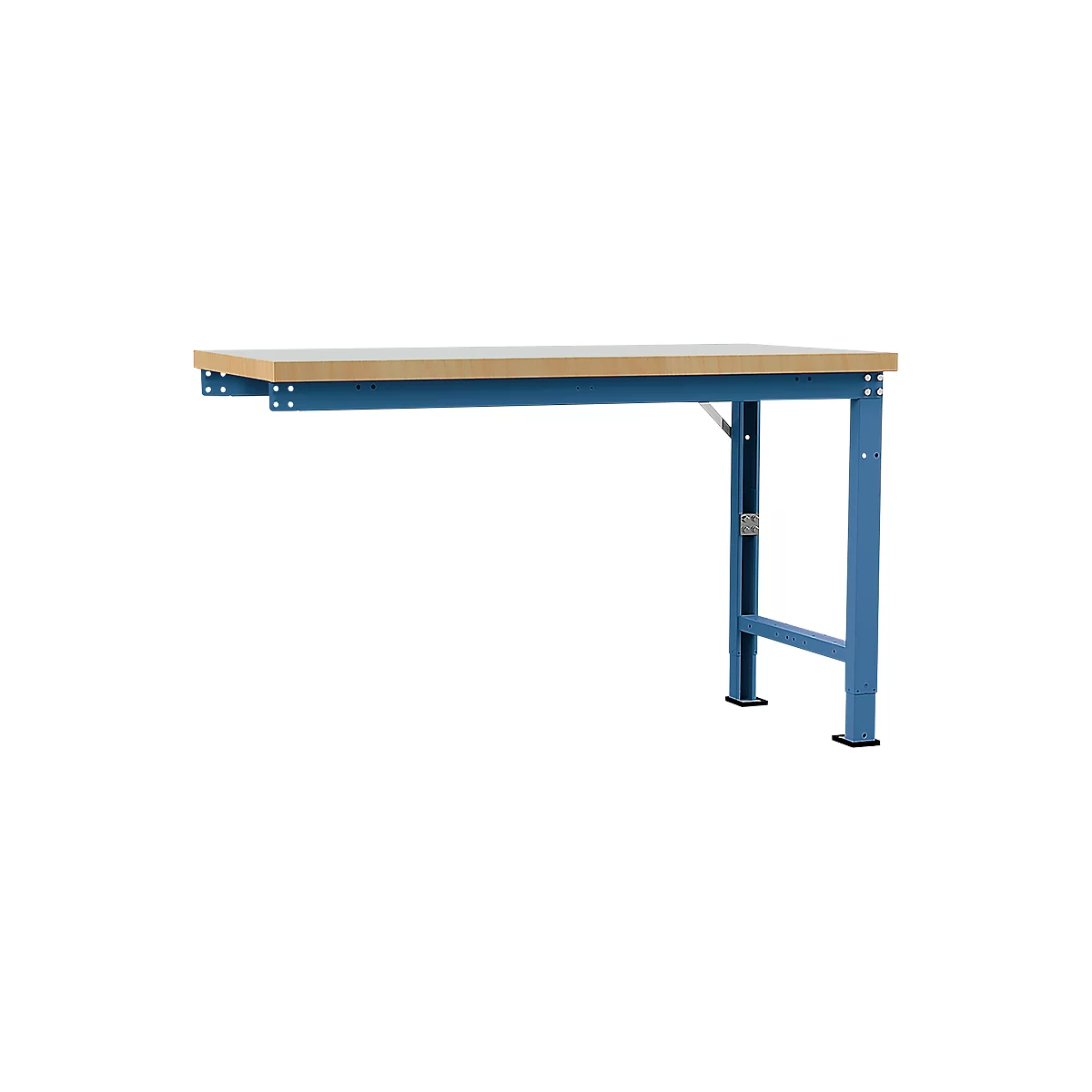 Manuflex aanbouw-werkbank Profi speciaal, tafelblad kunststof, 1500 x 700 mm, briljantblauw