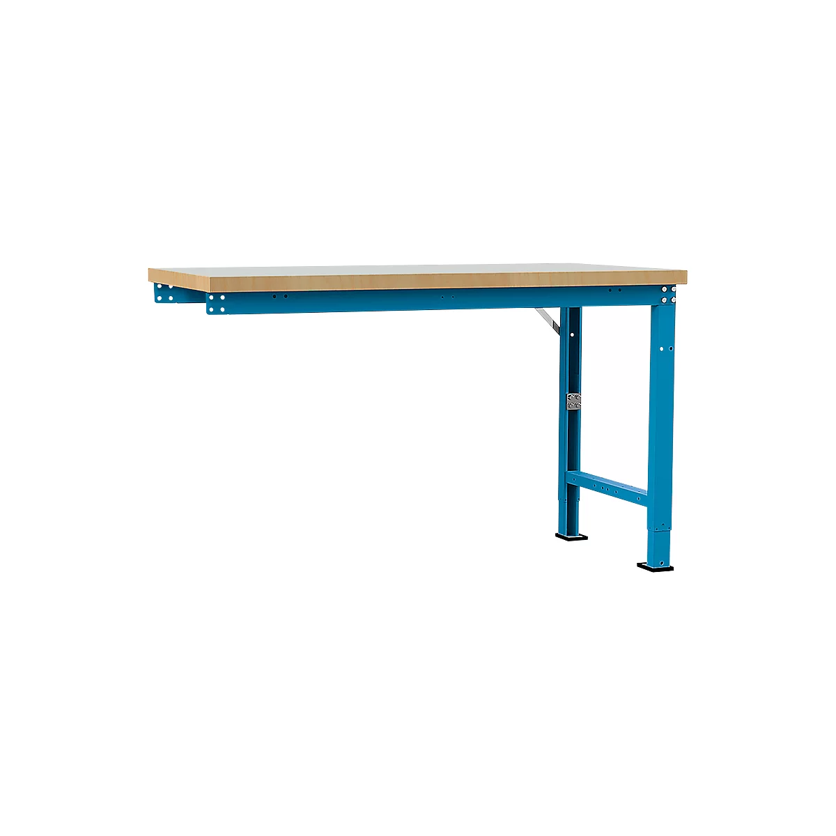Manuflex aanbouw-werkbank Profi speciaal, tafelblad kunststof, 1500 x 700 mm, lichtblauw