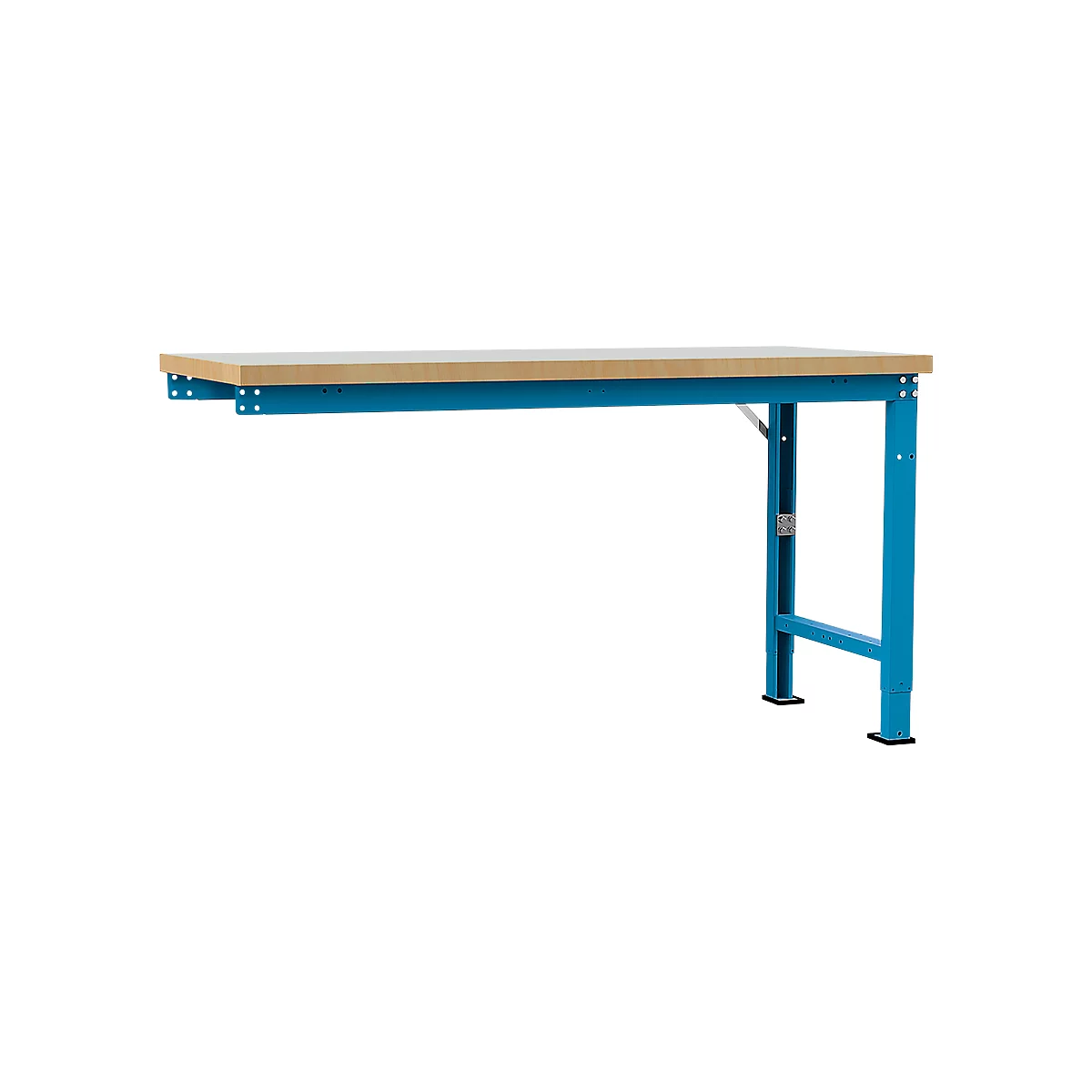 Manuflex aanbouw-werkbank Profi speciaal, tafelblad kunststof, 1750 x 700 mm, lichtblauw