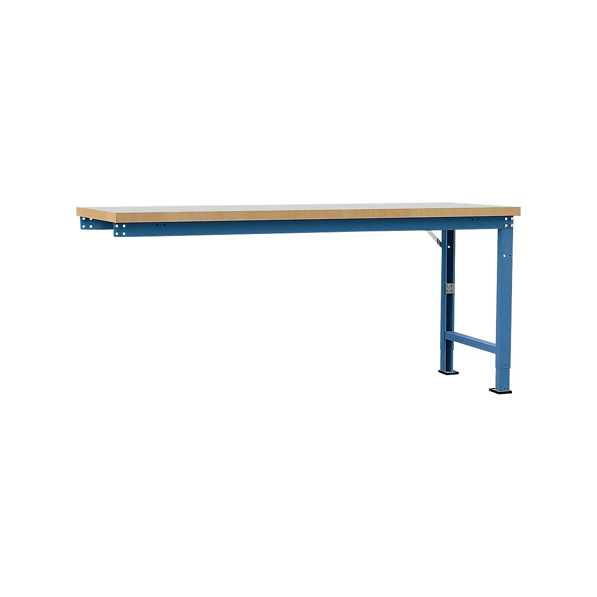 Manuflex aanbouw-werkbank Profi speciaal, tafelblad kunststof, 2000 x 700 mm, briljantblauw