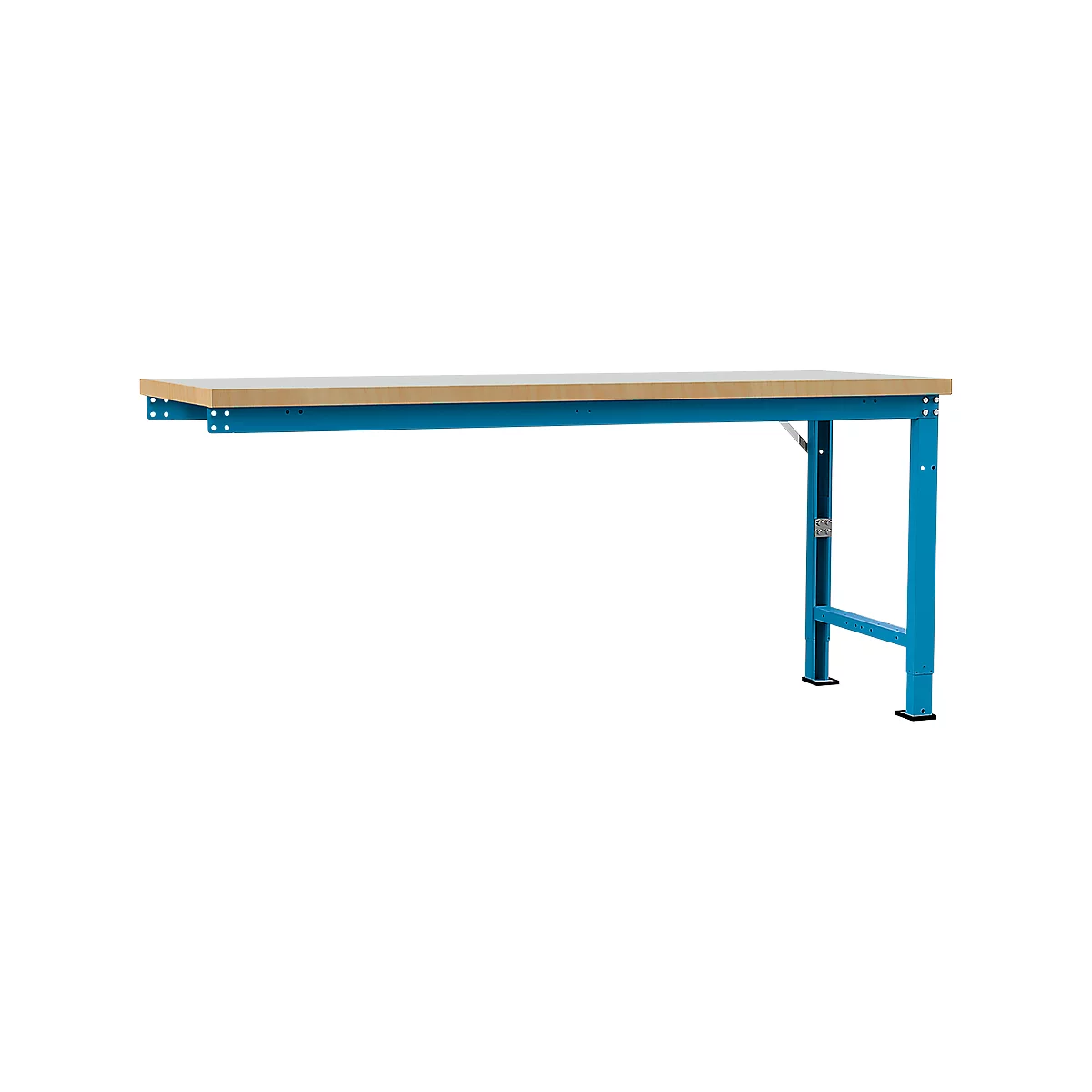 Manuflex aanbouw-werkbank Profi speciaal, tafelblad kunststof, 2000 x 700 mm, lichtblauw