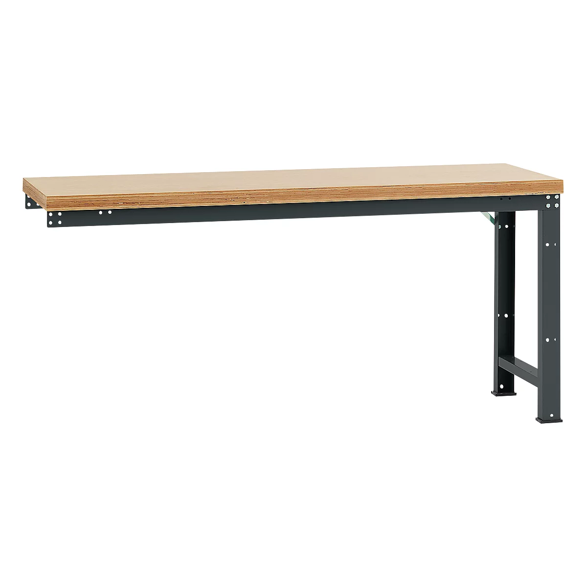 Manuflex aanbouw-werkbank Profi standaard, tafelblad multiplex, 2000 x 700 mm, antraciet