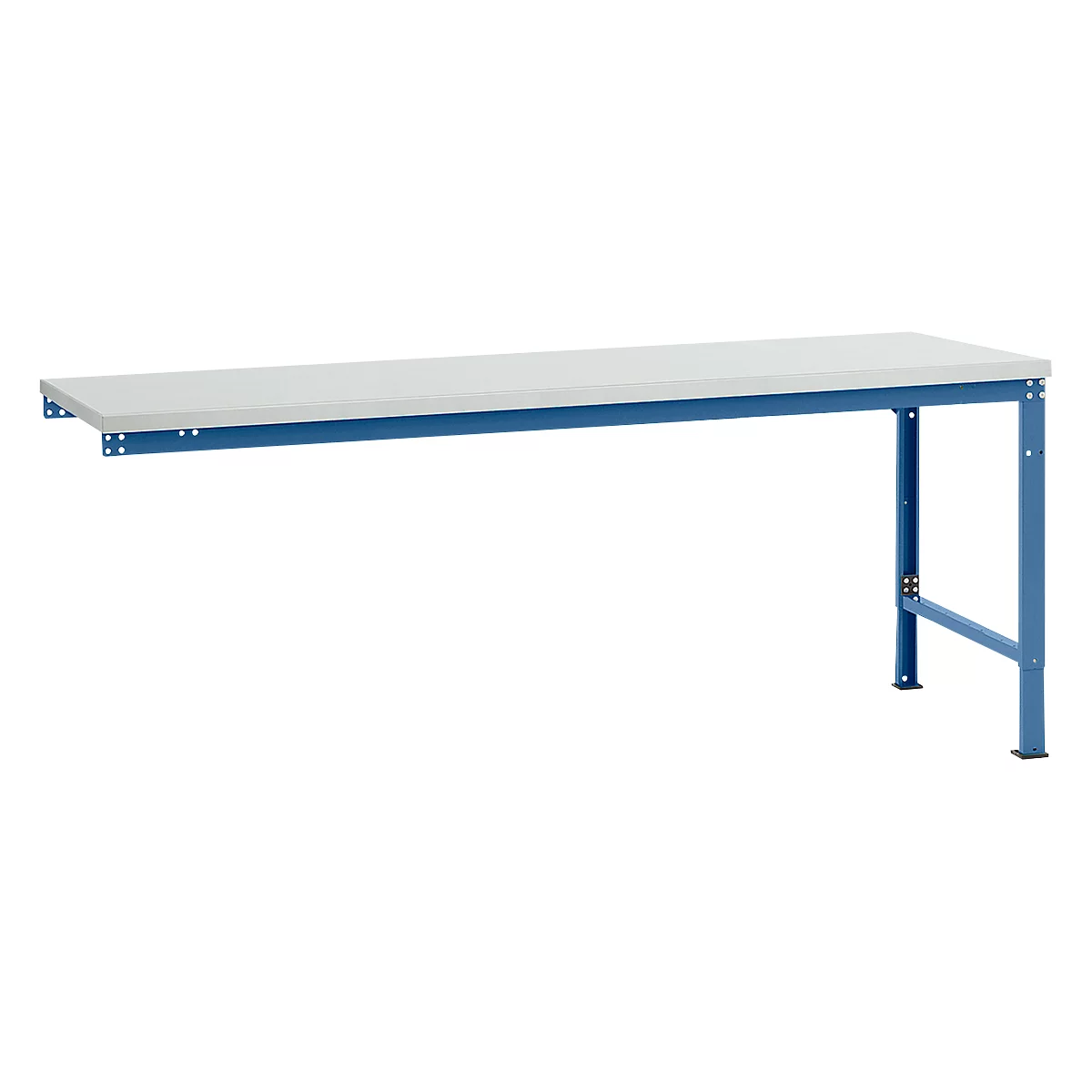 Manuflex aanbouwtafel UNIVERSAL Speciaal, tafelblad kunststof, 2000 x 1000, briljantblauw