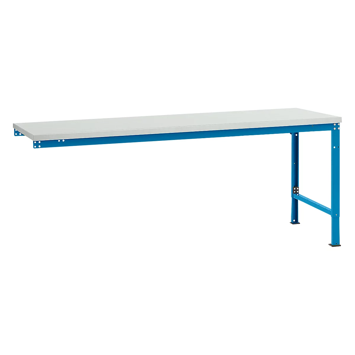 Manuflex aanbouwtafel UNIVERSAL Speciaal, tafelblad kunststof, 2000 x 1000, lichtblauw