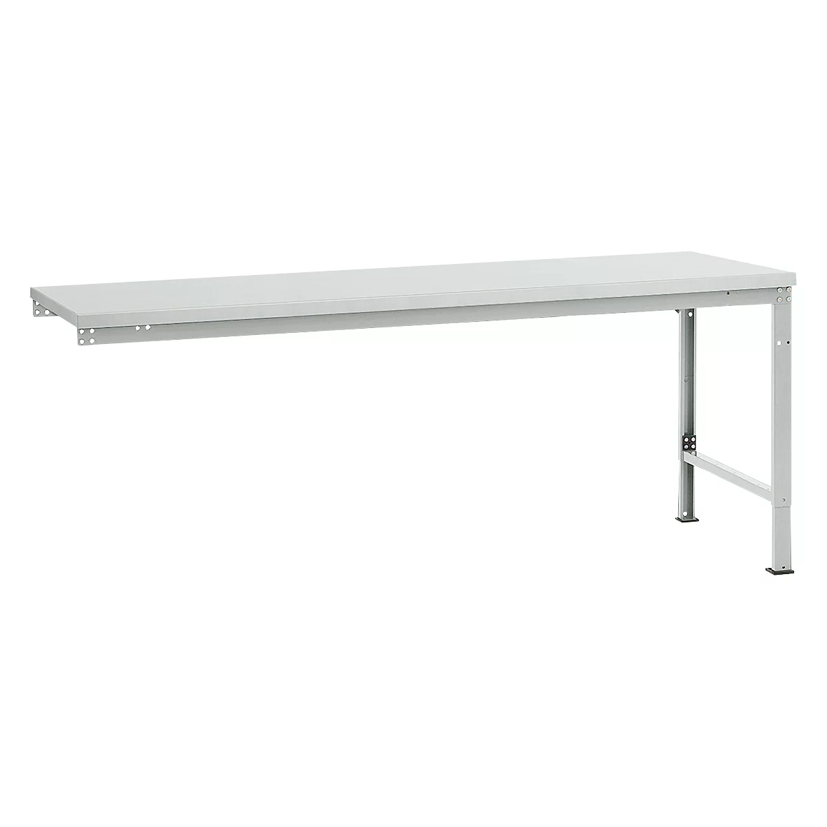 Manuflex aanbouwtafel UNIVERSAL Speciaal, tafelblad kunststof, 2000 x 1000, lichtgrijs