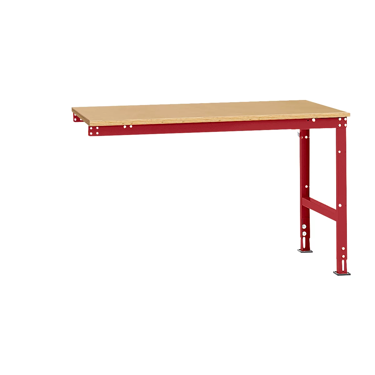 Manuflex aanbouwtafel UNIVERSAL Standaard, tafelblad multiplex, 1500 x 1000, robijnrood