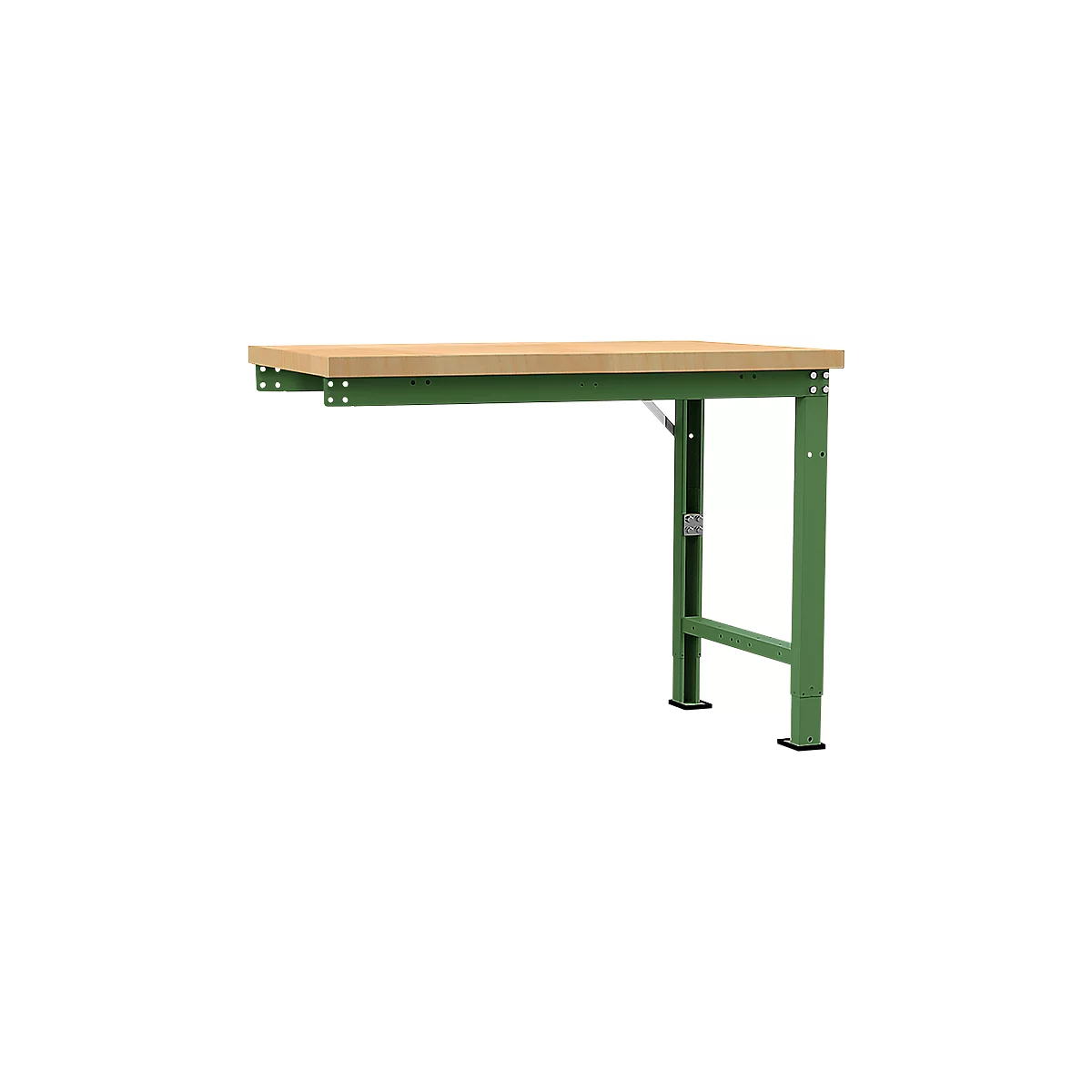 Manuflex Anbauwerkbank Profi Spezial, Tischplatte Multiplex, 1250 x 700 mm, resedagrün