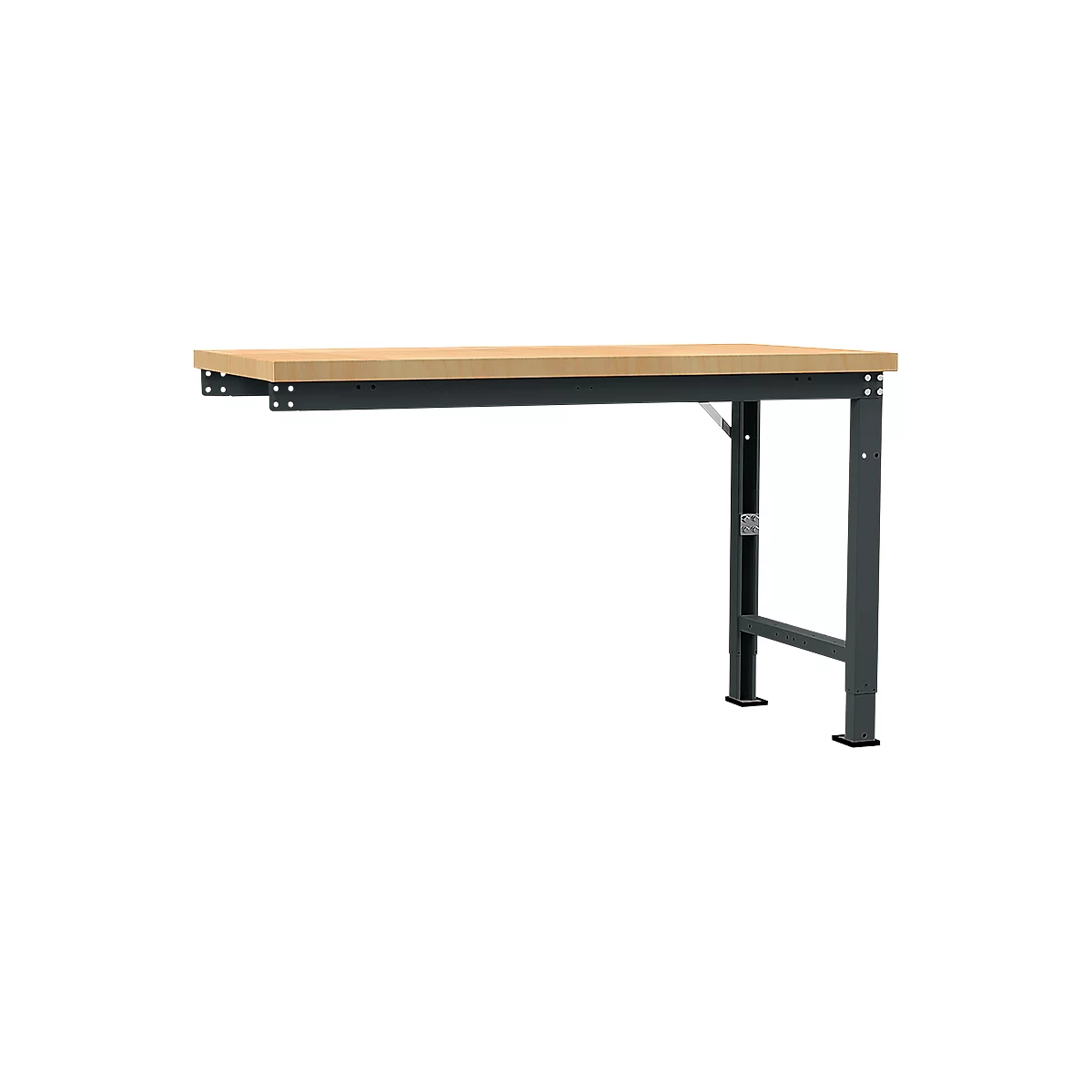 Manuflex Anbauwerkbank Profi Spezial, Tischplatte Multiplex, 1500 x 700 mm, anthrazit