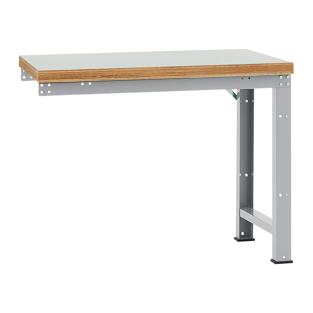 Manuflex Anbauwerkbank Profi Standard, Tischplatte Kunststoff, 1250 x 700 mm, brillantblau