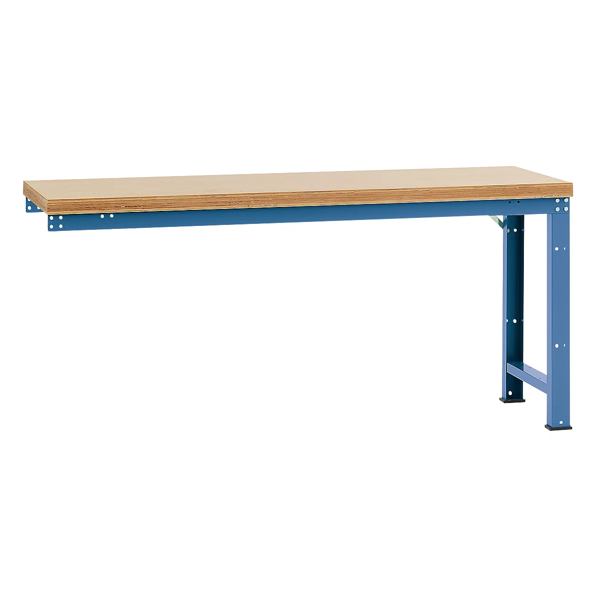 Manuflex Anbauwerkbank Profi Standard, Tischplatte Multiplex, 2000 x 700 mm, brillantblau