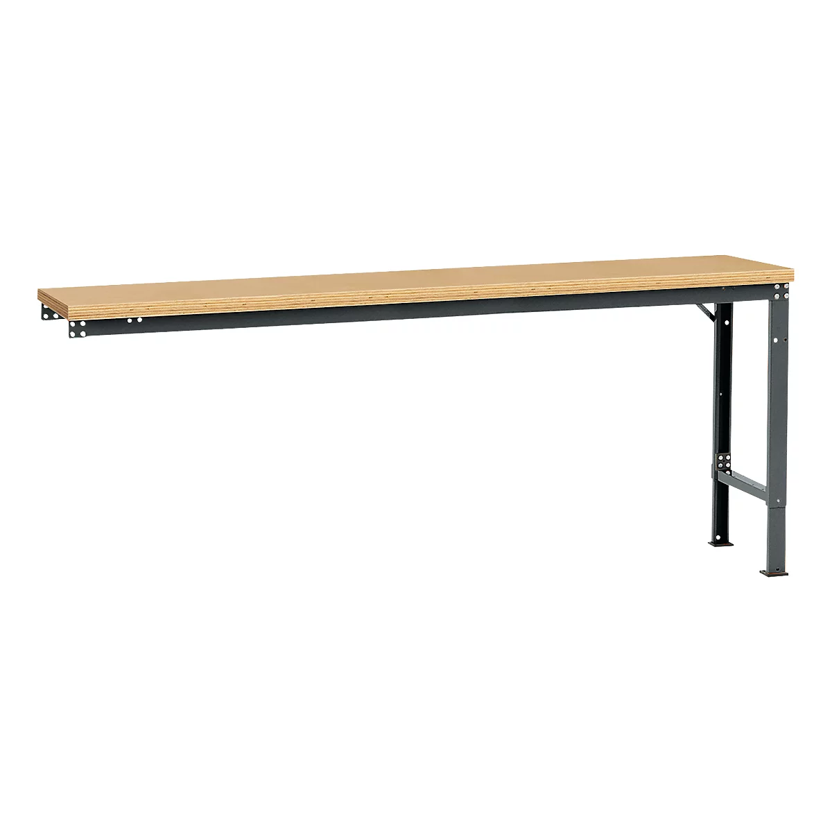 Manuflex Ansatztisch UNIVERSAL Spezial, 2000 x 800 mm, Multiplex natur, anthrazit