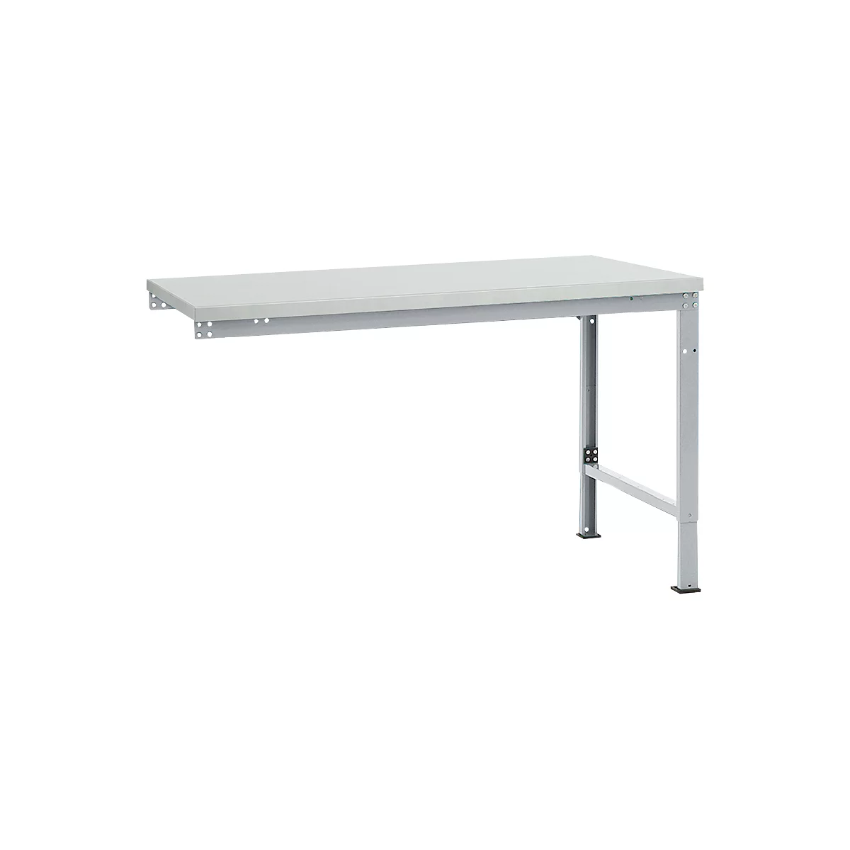Manuflex Ansatztisch UNIVERSAL Spezial, Tischplatte Kunststoff, 1500x1000, alusilber