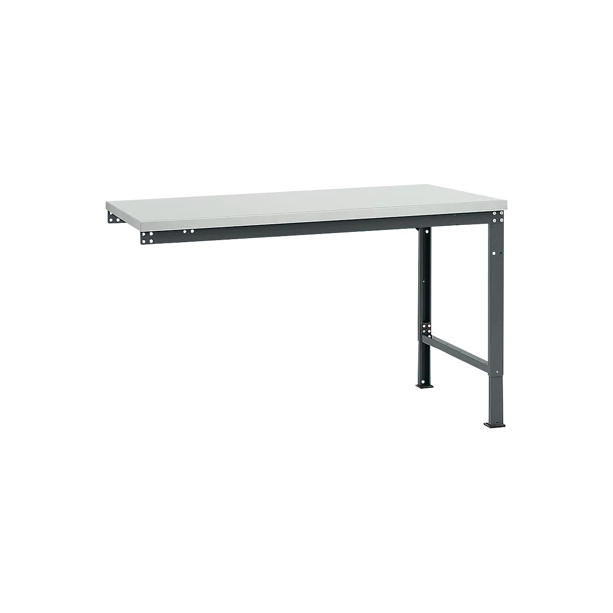 Manuflex Ansatztisch UNIVERSAL Spezial, Tischplatte Kunststoff, 1500x1000, anthrazit