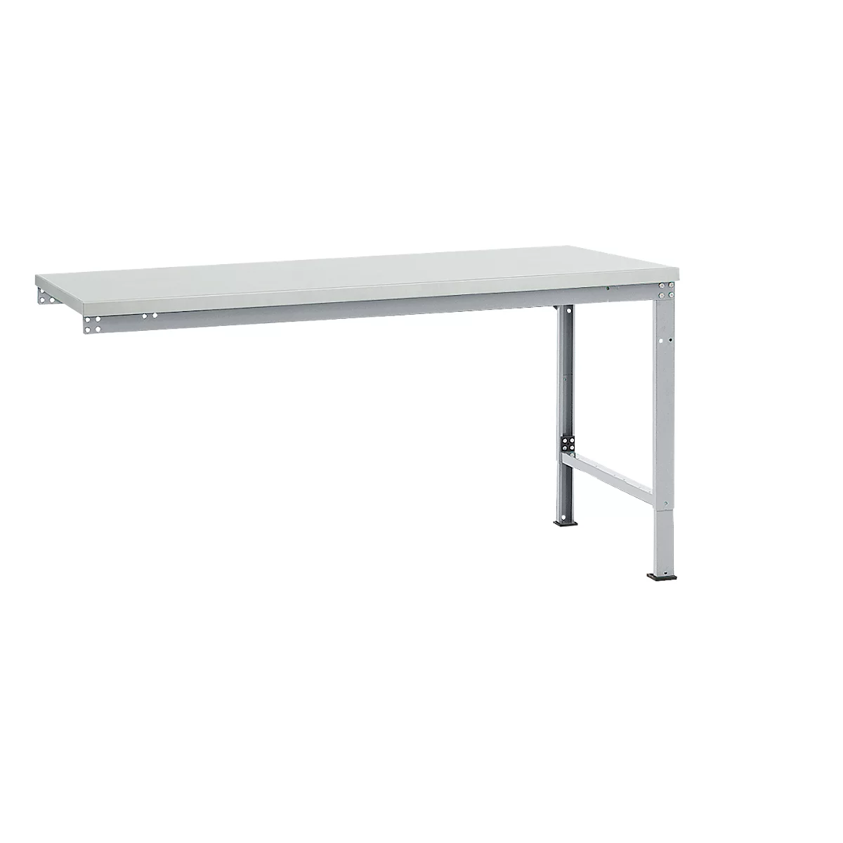 Manuflex Ansatztisch UNIVERSAL Spezial, Tischplatte Kunststoff, 1750x1000, alusilber