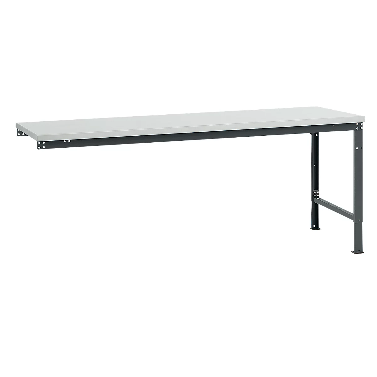 Manuflex Ansatztisch UNIVERSAL Spezial, Tischplatte Kunststoff, 2000x1000, anthrazit