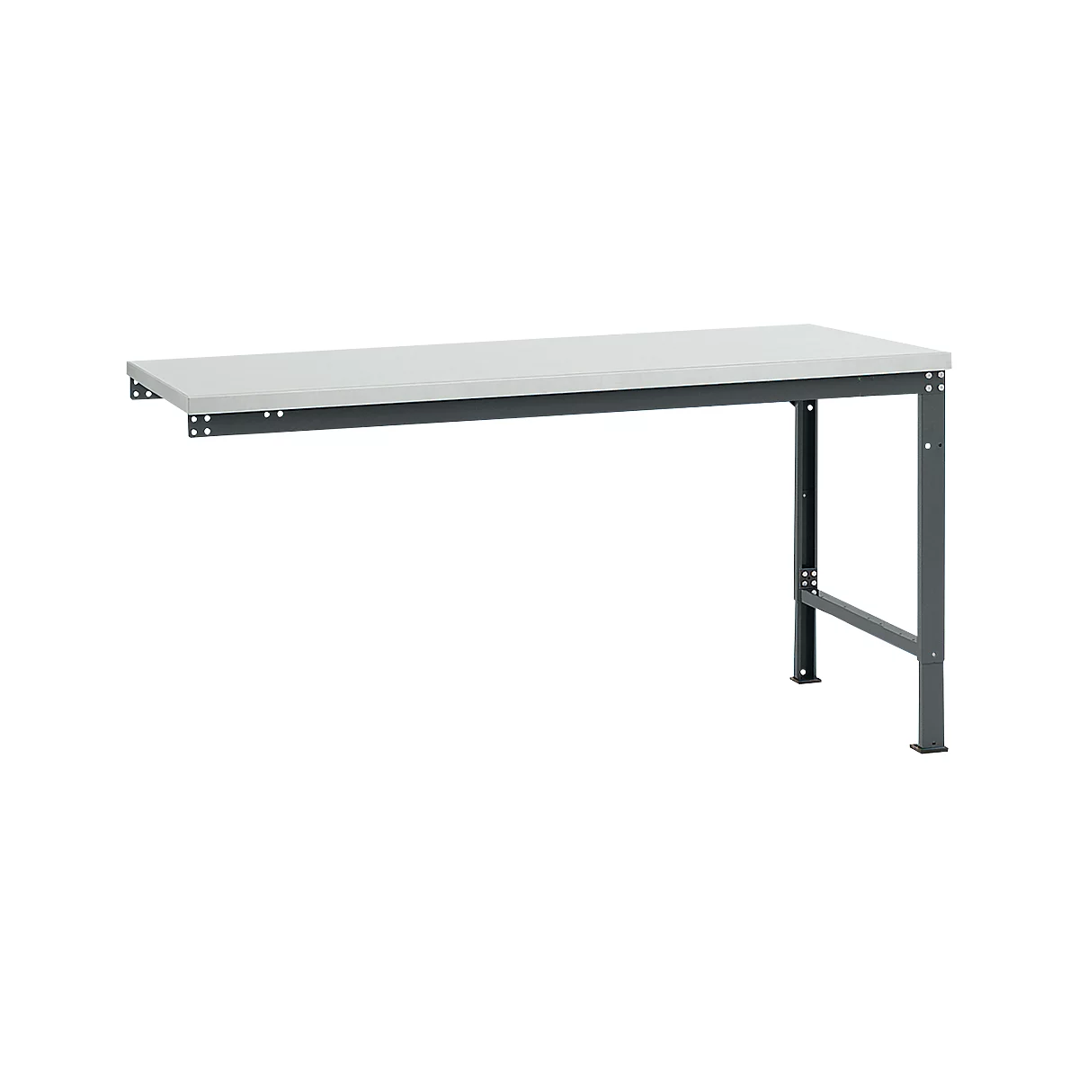 Manuflex Ansatztisch UNIVERSAL Spezial, Tischplatte Melamin, 1750x1000, anthrazit