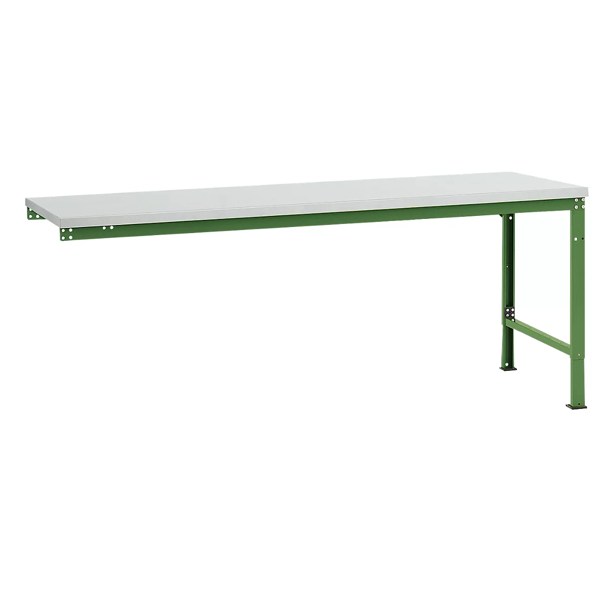 Manuflex Ansatztisch UNIVERSAL Spezial, Tischplatte Melamin, 2000x1000, resedagrün