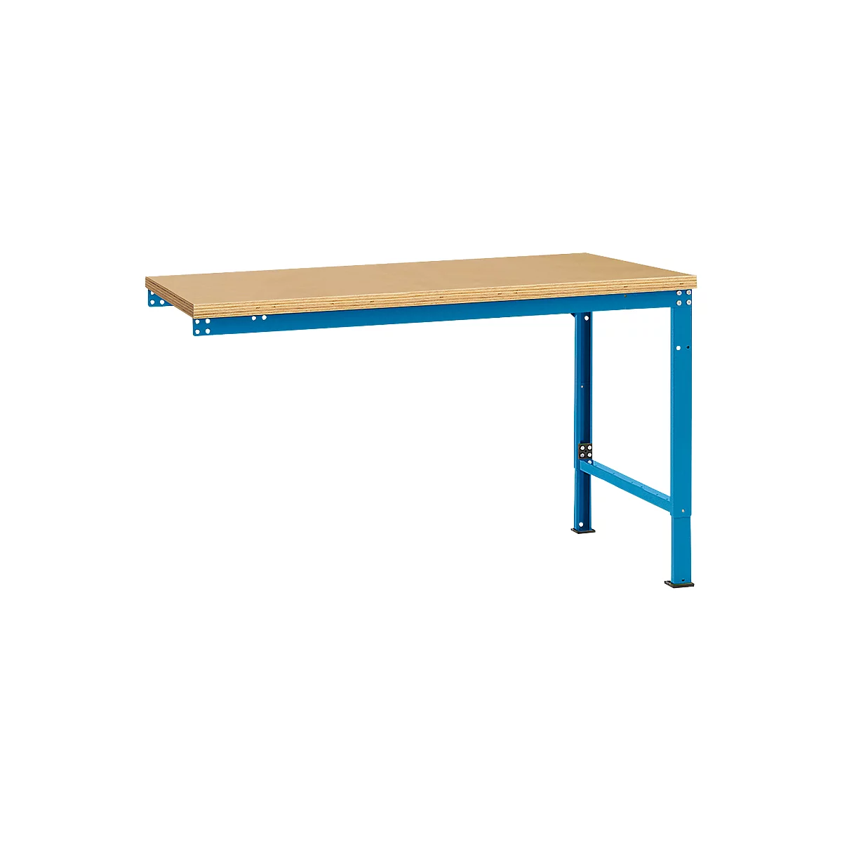 Manuflex Ansatztisch UNIVERSAL Spezial, Tischplatte Multiplex, 1500x1000, lichtblau