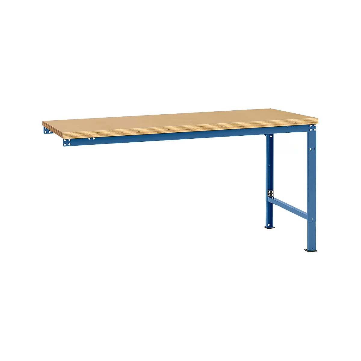 Manuflex Ansatztisch UNIVERSAL Spezial, Tischplatte Multiplex, 1750x1000, brillantblau