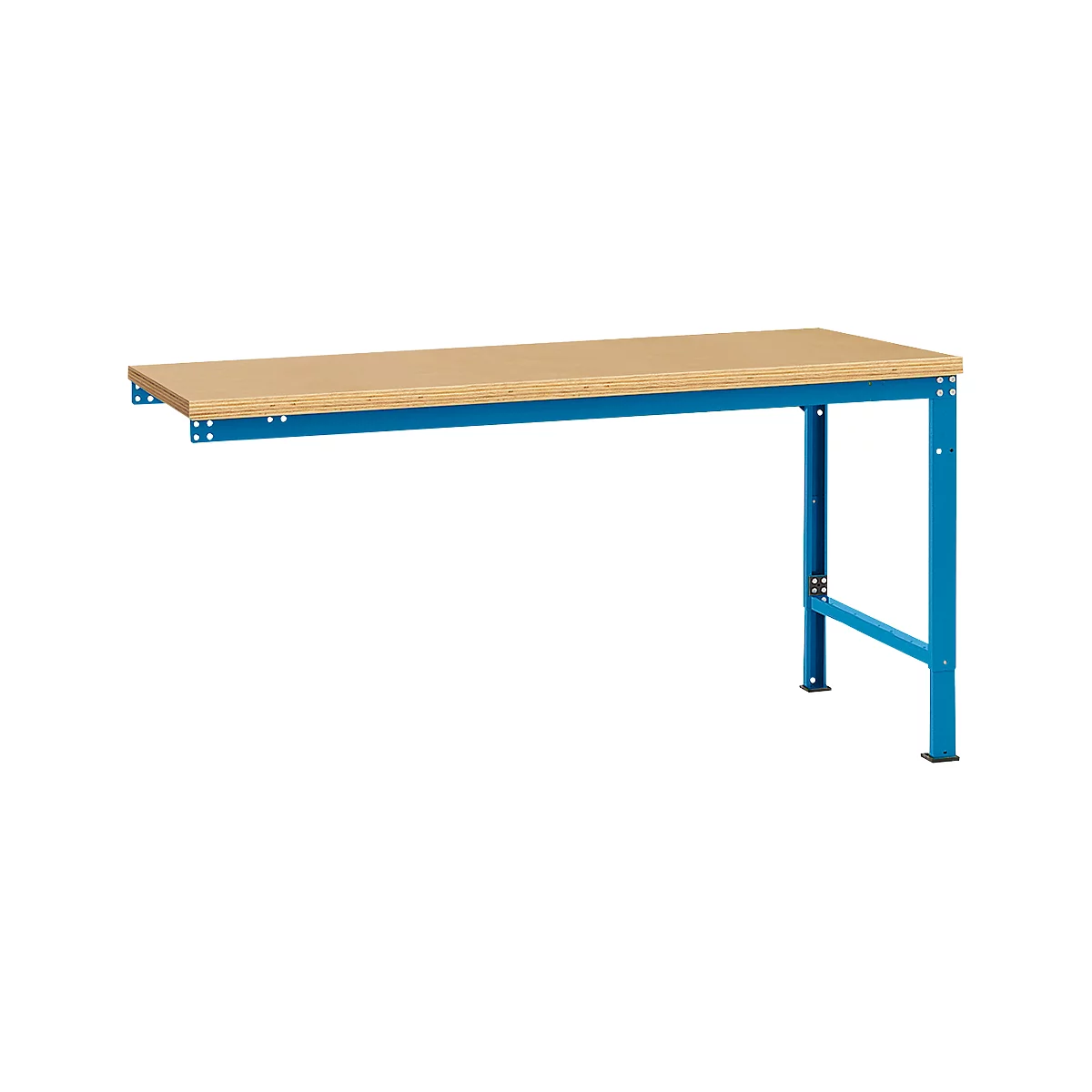 Manuflex Ansatztisch UNIVERSAL Spezial, Tischplatte Multiplex, 1750x1000, lichtblau