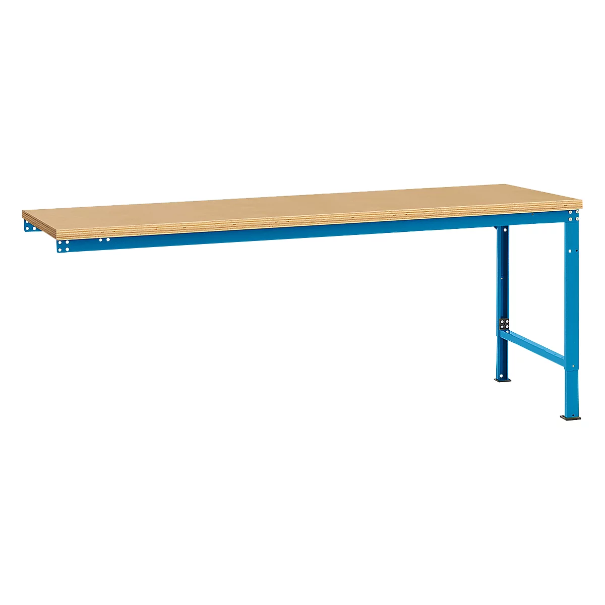 Manuflex Ansatztisch UNIVERSAL Spezial, Tischplatte Multiplex, 2000x1000, lichtblau