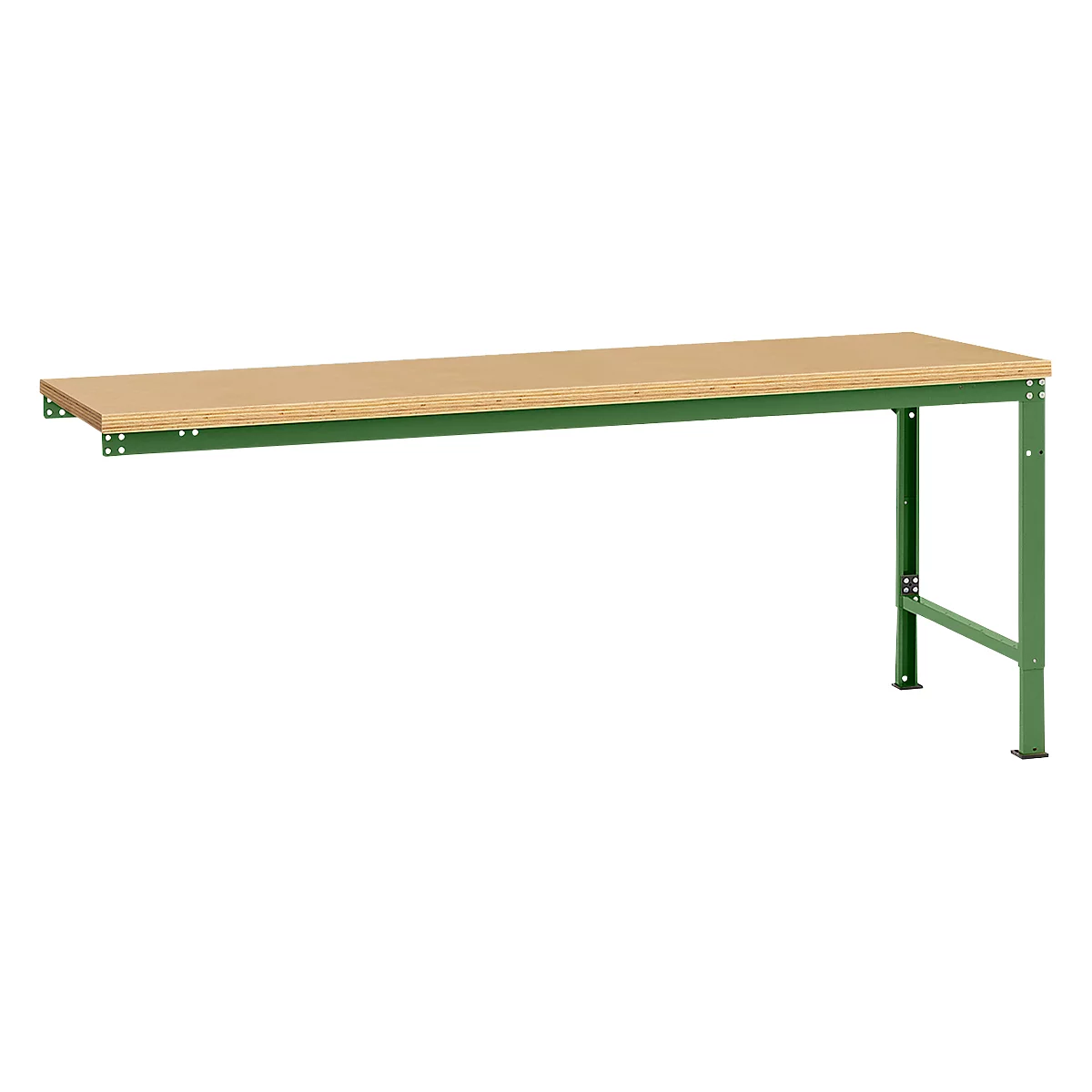 Manuflex Ansatztisch UNIVERSAL Spezial, Tischplatte Multiplex, 2000x1000, resedagrün
