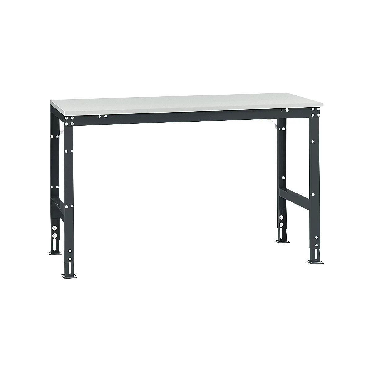 Manuflex basistafel UNIVERSAL Standaard, tafelblad kunststof, 1500 x 800, antraciet