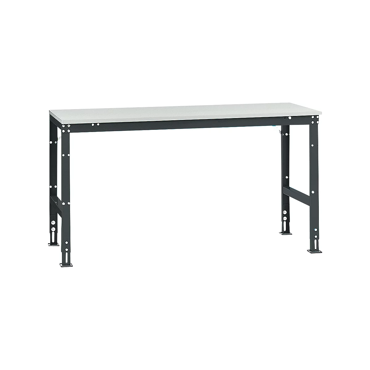 Manuflex basistafel UNIVERSAL Standaard, tafelblad kunststof, 1750 x 800, antraciet
