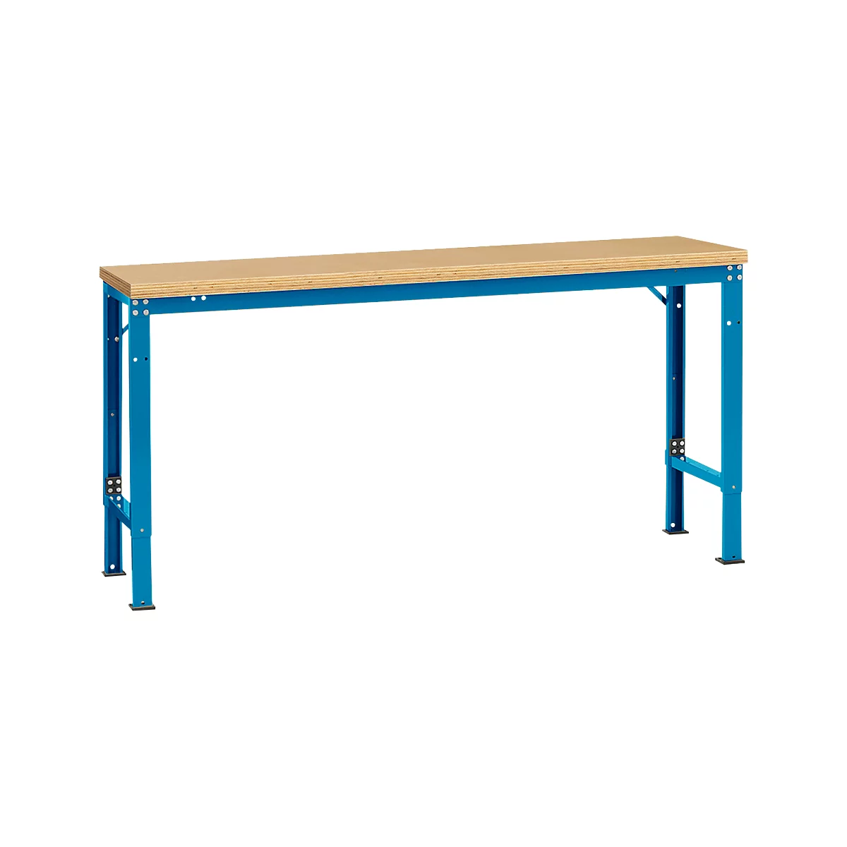 Manuflex Grundtisch UNIVERSAL Spezial, 1750 x 800 mm, Multiplex natur, lichblau