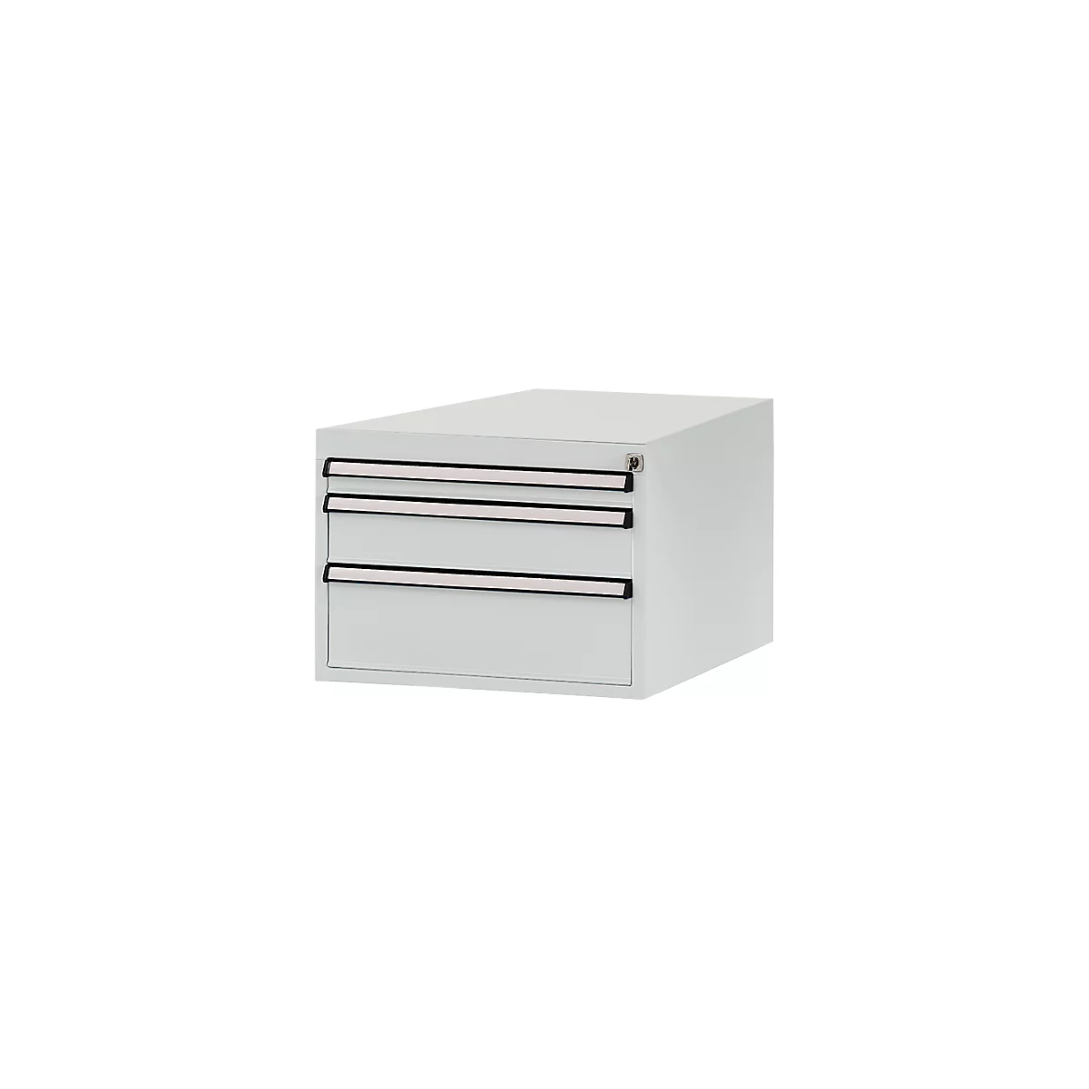 Manuflex onderbouw met schuifladen, voor D 1000 mm, lichtgrijs