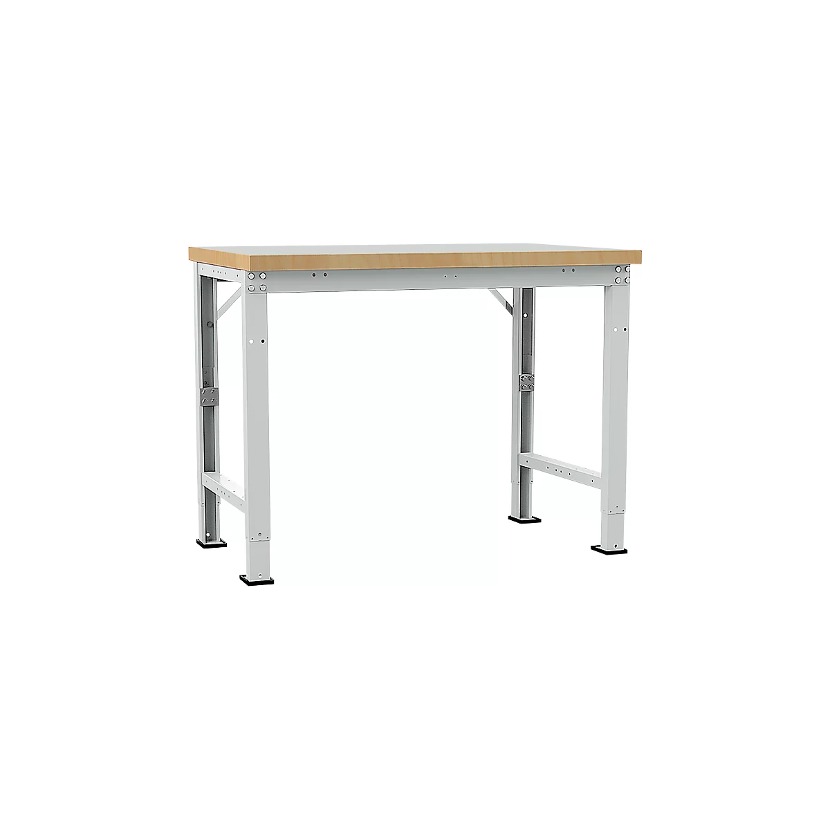 Manuflex werkbank Profi speciaal, tafelblad kunststof, 1250 x 700 mm, lichtgrijs