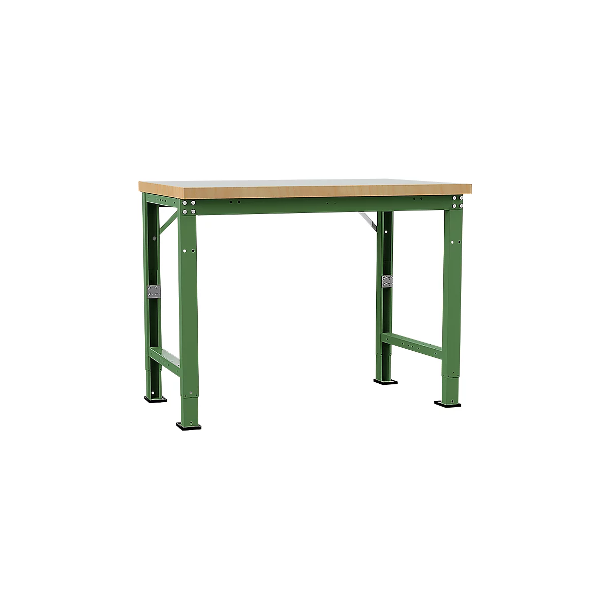 Manuflex werkbank Profi speciaal, tafelblad kunststof, 1250 x 700 mm, robijnrood