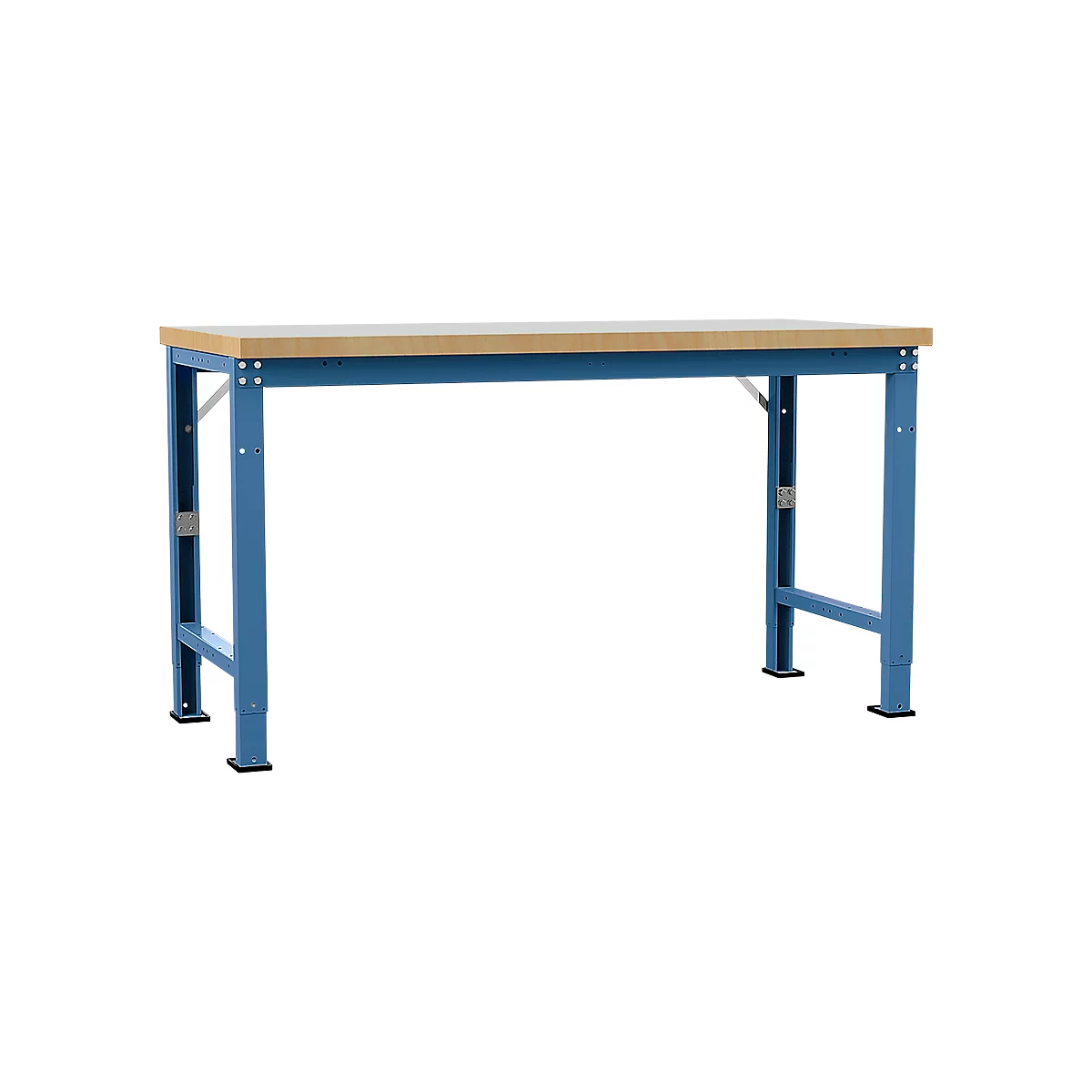 Manuflex werkbank Profi speciaal, tafelblad kunststof, 1750 x 700 mm, briljantblauw