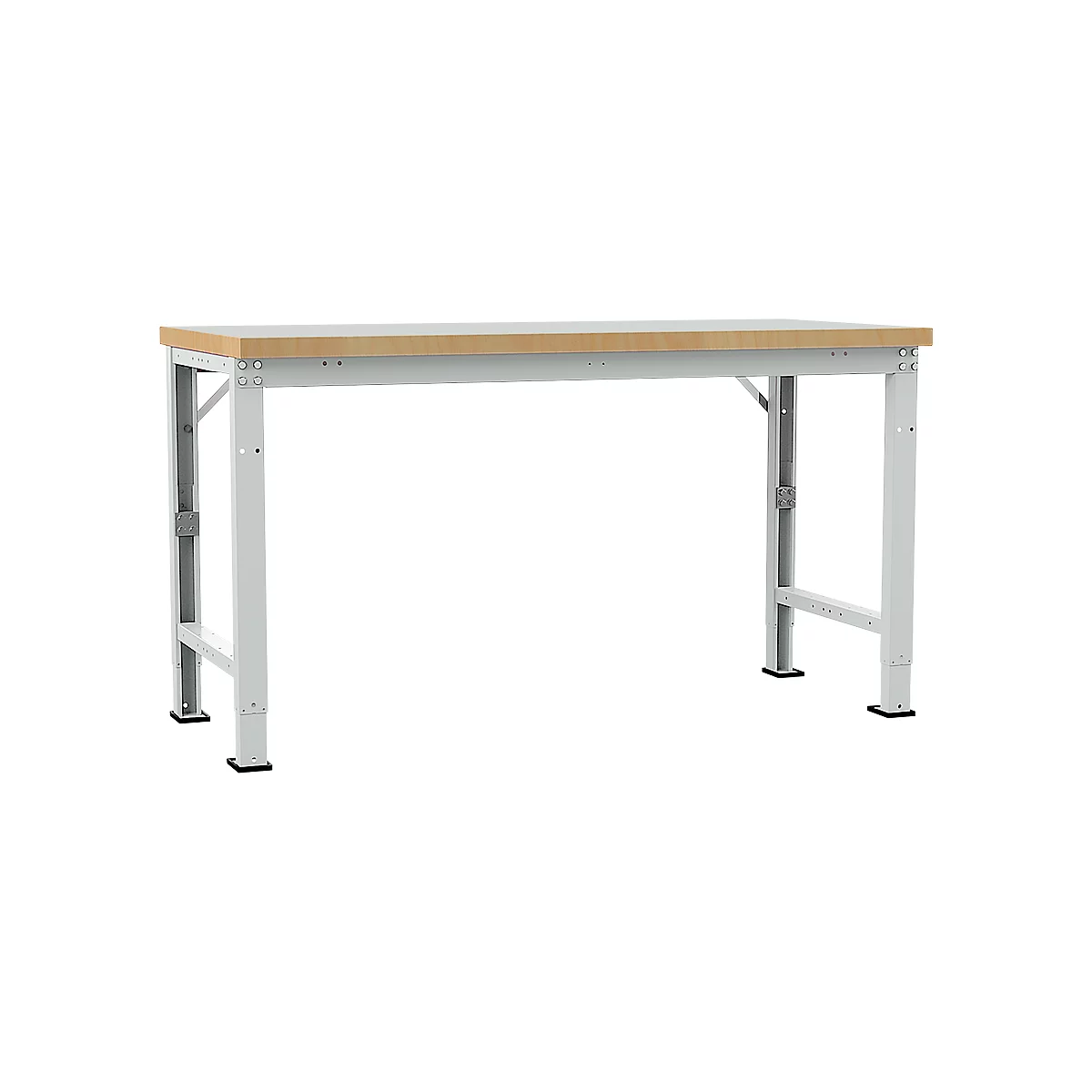 Manuflex werkbank Profi speciaal, tafelblad kunststof, 1750 x 700 mm, lichtgrijs