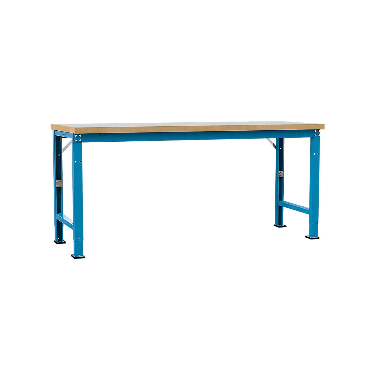 Manuflex werkbank Profi speciaal, tafelblad kunststof, 2000 x 700 mm, lichtblauw
