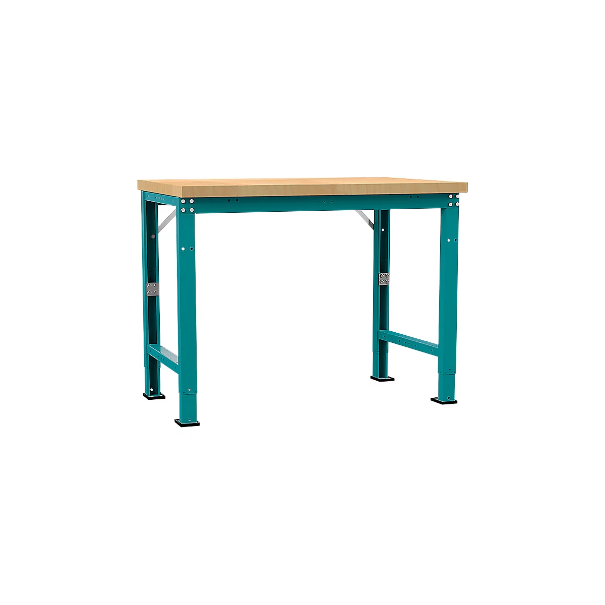 Manuflex werkbank Profi speciaal, tafelblad multiplex, 1250 x 700 mm, waterblauw