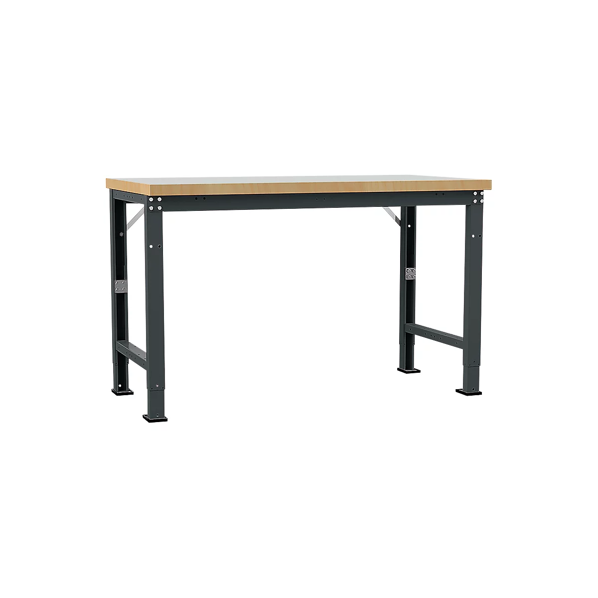 Manuflex Werkbank Profi Spezial, Tischplatte Kunststoff, 1500 x 700 mm, anthrazit