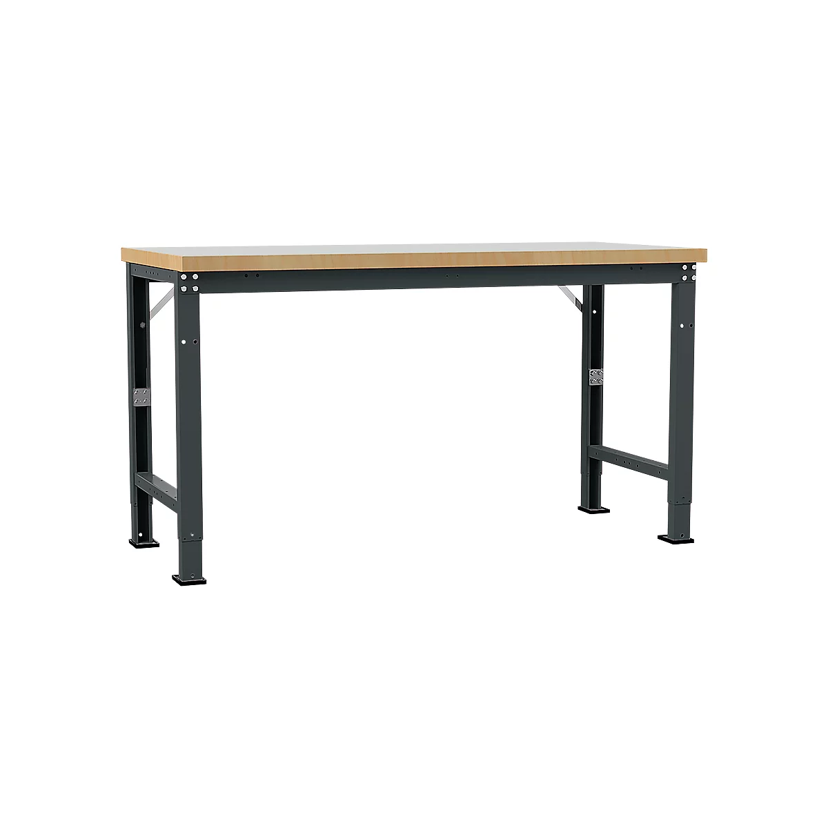 Manuflex Werkbank Profi Spezial, Tischplatte Kunststoff, 1750 x 700 mm, anthrazit
