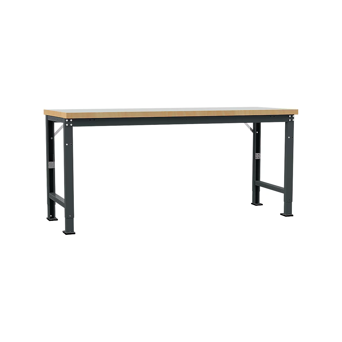 Manuflex Werkbank Profi Spezial, Tischplatte Kunststoff, 2000 x 700 mm, anthrazit