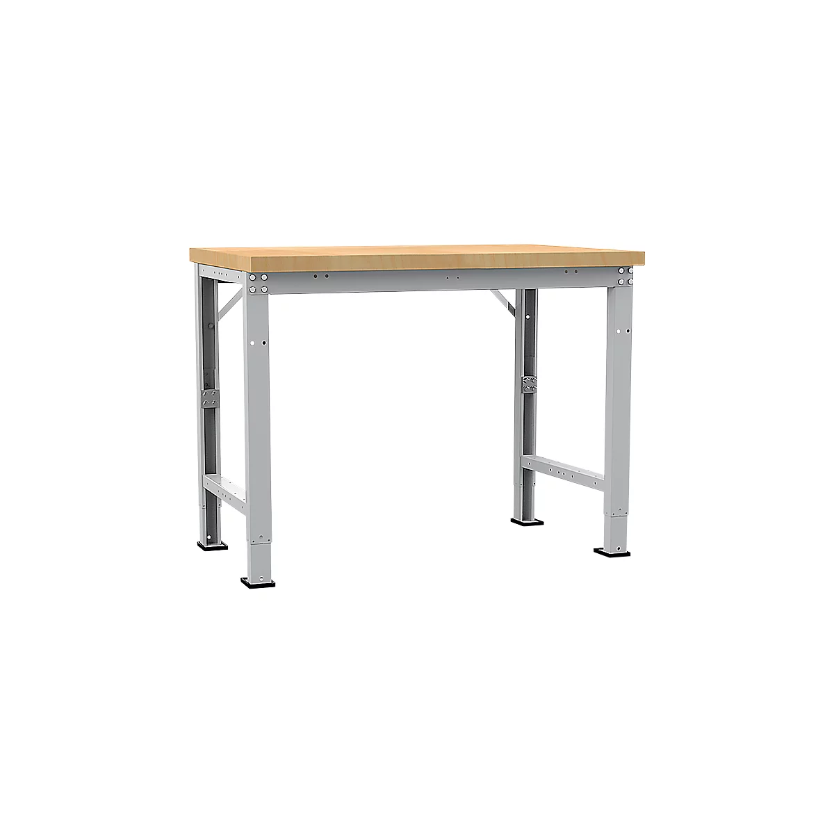 Manuflex Werkbank Profi Spezial, Tischplatte Multiplex, 1250 x 700 mm, alusilber