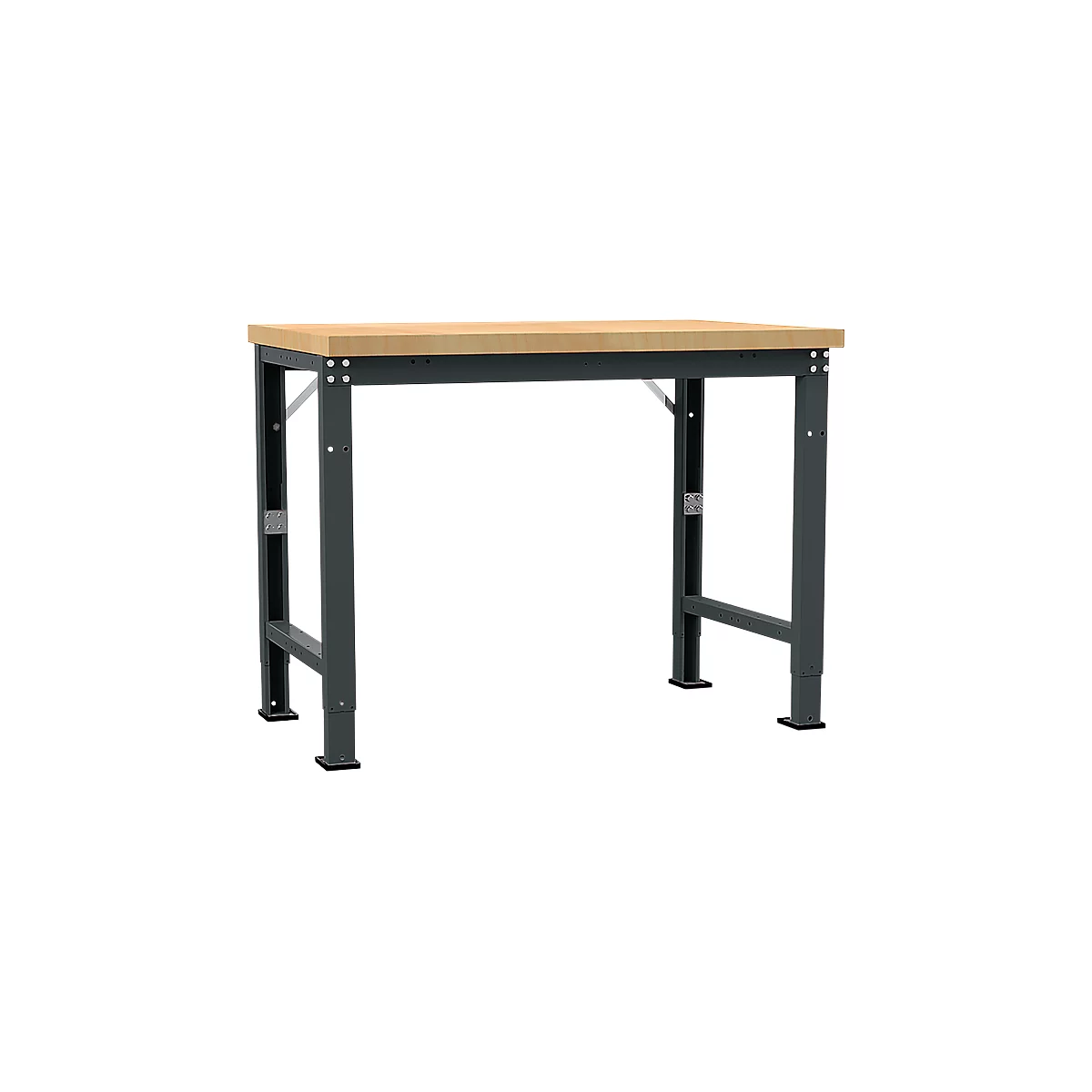 Manuflex Werkbank Profi Spezial, Tischplatte Multiplex, 1250 x 700 mm, anthrazit